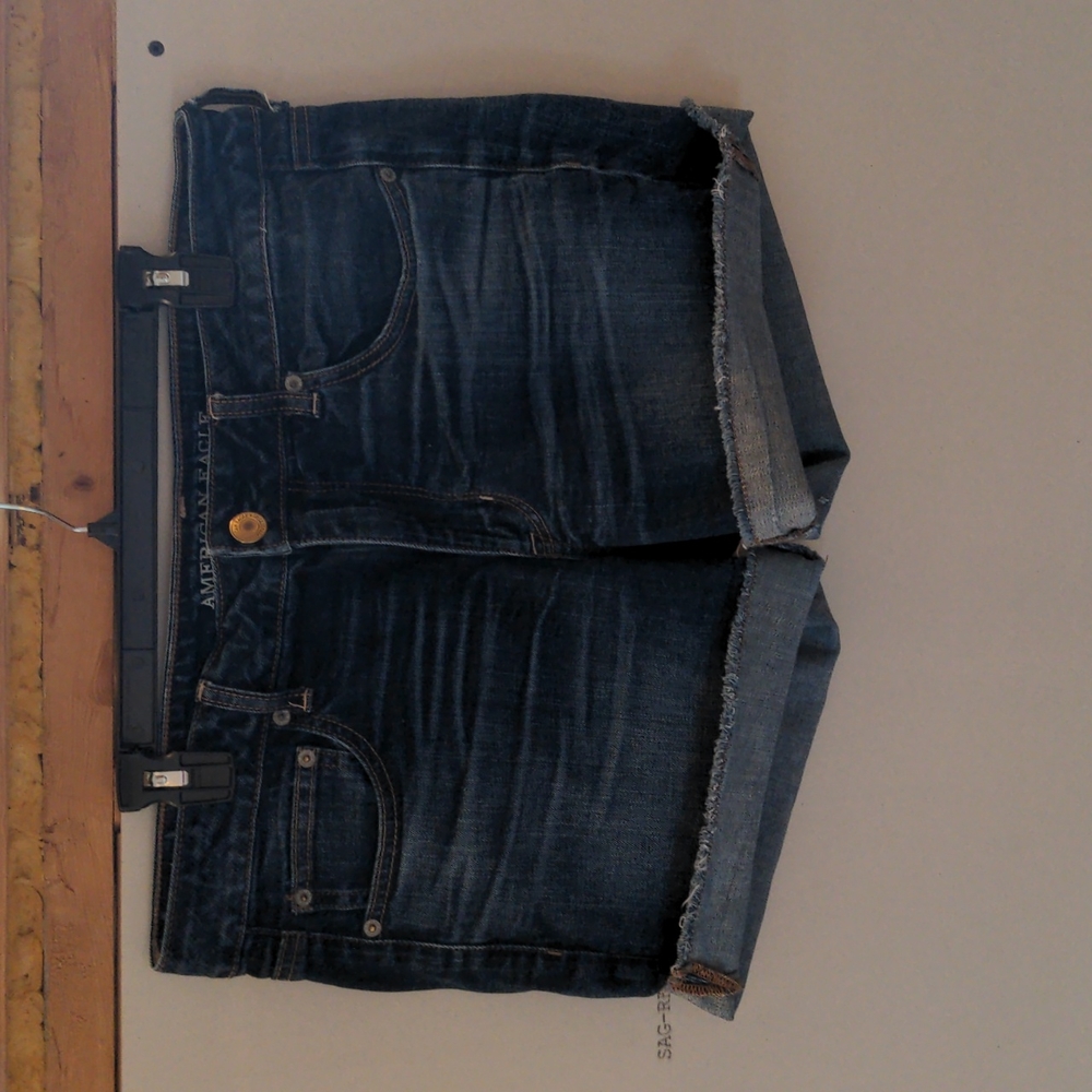 American eagle boy midi jean shorts, stretch, us size 12